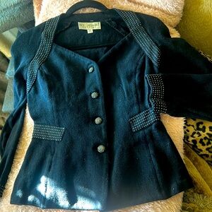 Gorgeous ST.John festive Cardigan crystal like studs all over size 2